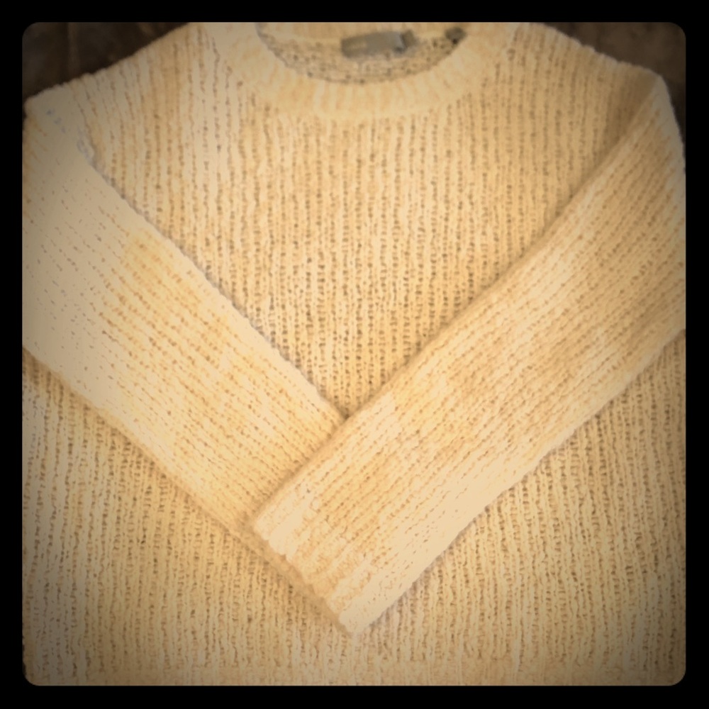 Vince Merino Wool Boxy Crop Sweater
